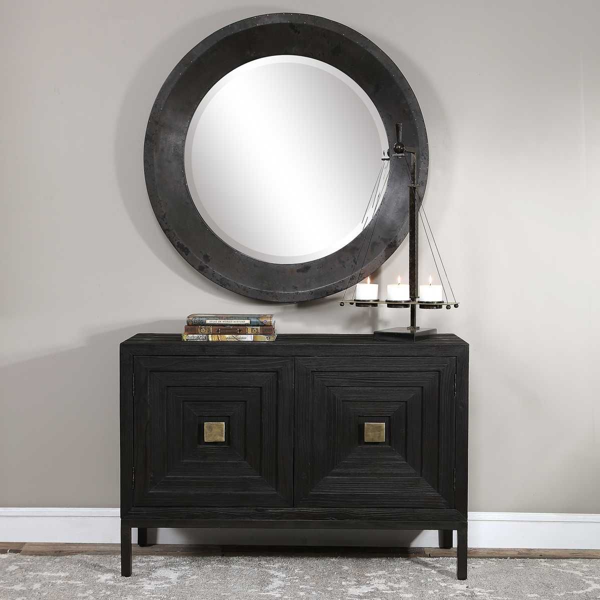 Aiken 2 Door Cabinet, Black – Furniture by Uttermost | Sutter & Vale