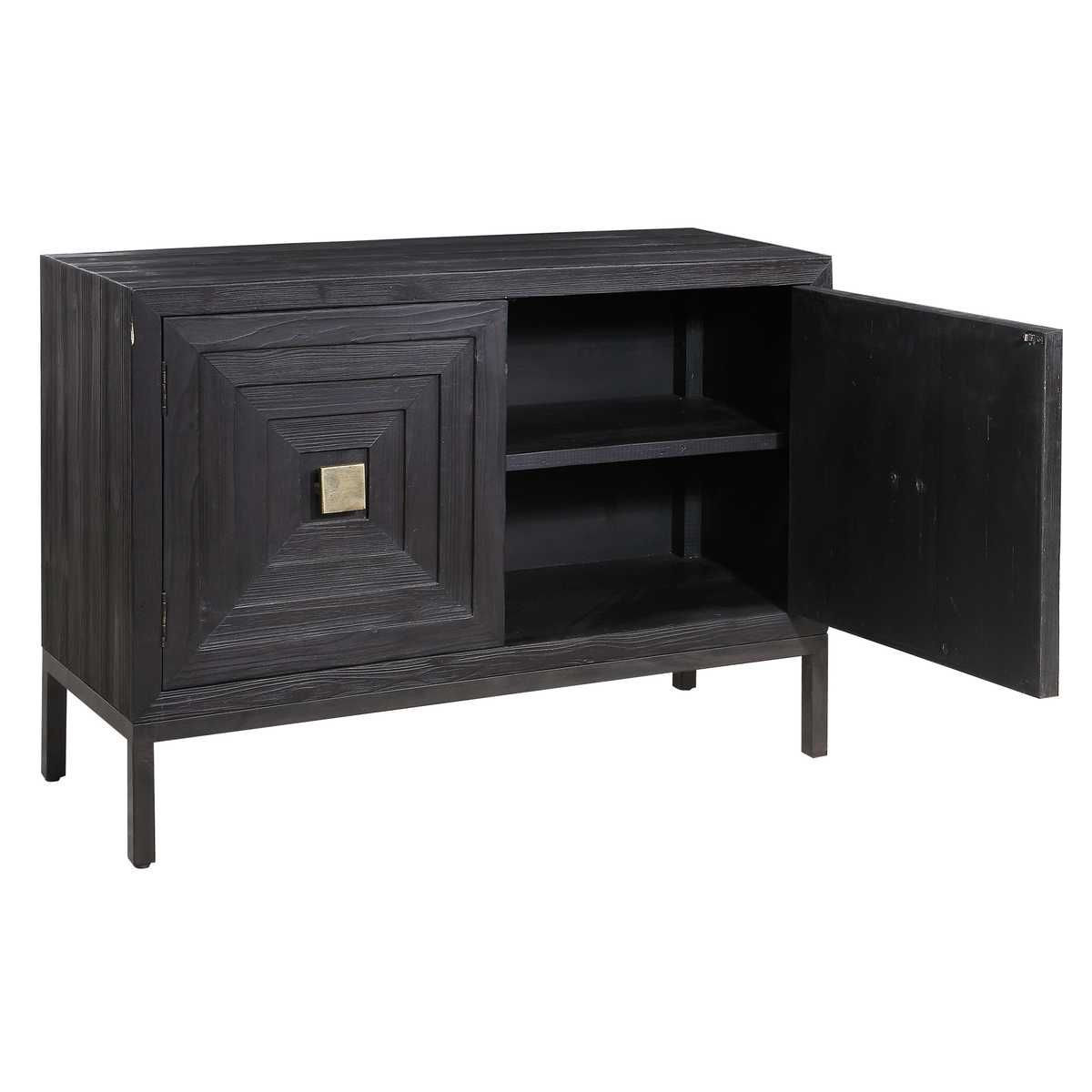 Aiken 2 Door Cabinet, Black – Furniture by Uttermost | Sutter & Vale