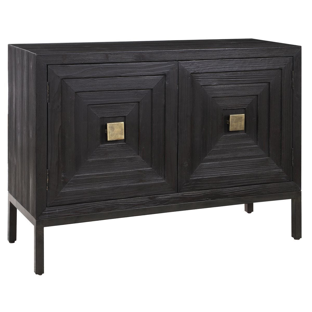 Aiken 2 Door Cabinet, Black – Furniture by Uttermost | Sutter & Vale