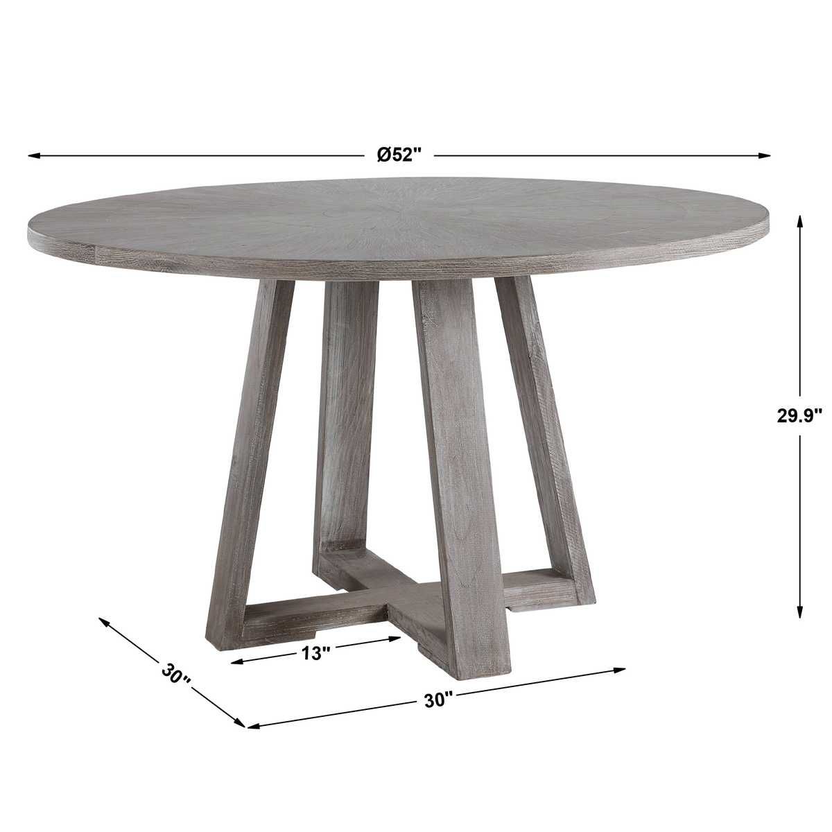 Gidran Dining Table, Gray, 2 Cartons – Furniture by Uttermost | Sutter & Vale