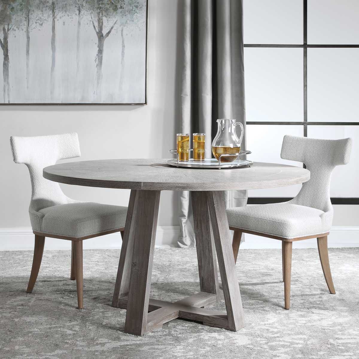 Gidran Dining Table, Gray, 2 Cartons – Furniture by Uttermost | Sutter & Vale