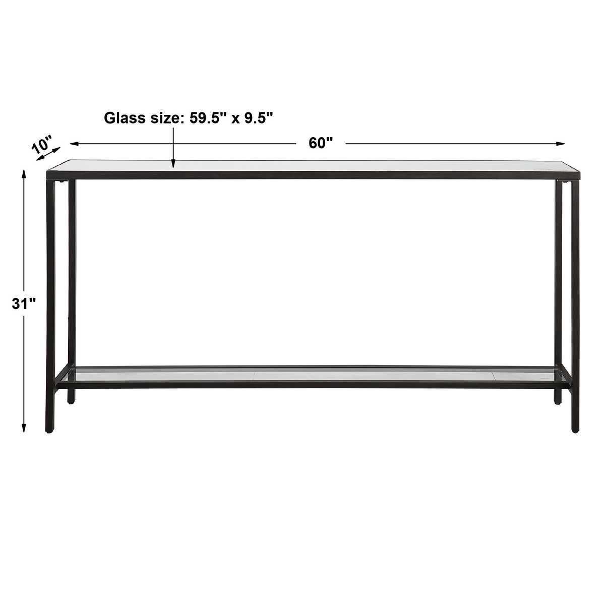 Hayley Console Table, Black – Furniture by Uttermost | Sutter & Vale