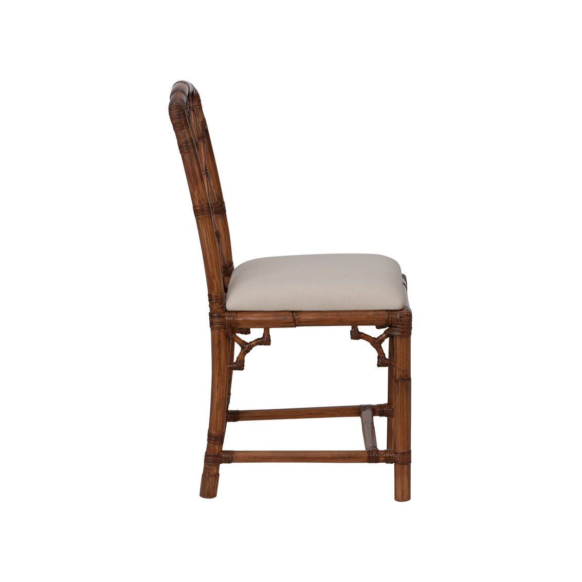 Chippendale Bamboo Chair - Brown in 35 / Rattan - Chelsea House