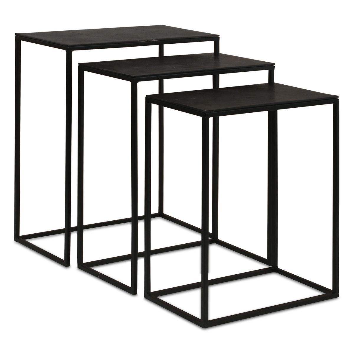 Coreene Nesting Tables, Black, S/3 – Furniture by Uttermost | Sutter & Vale