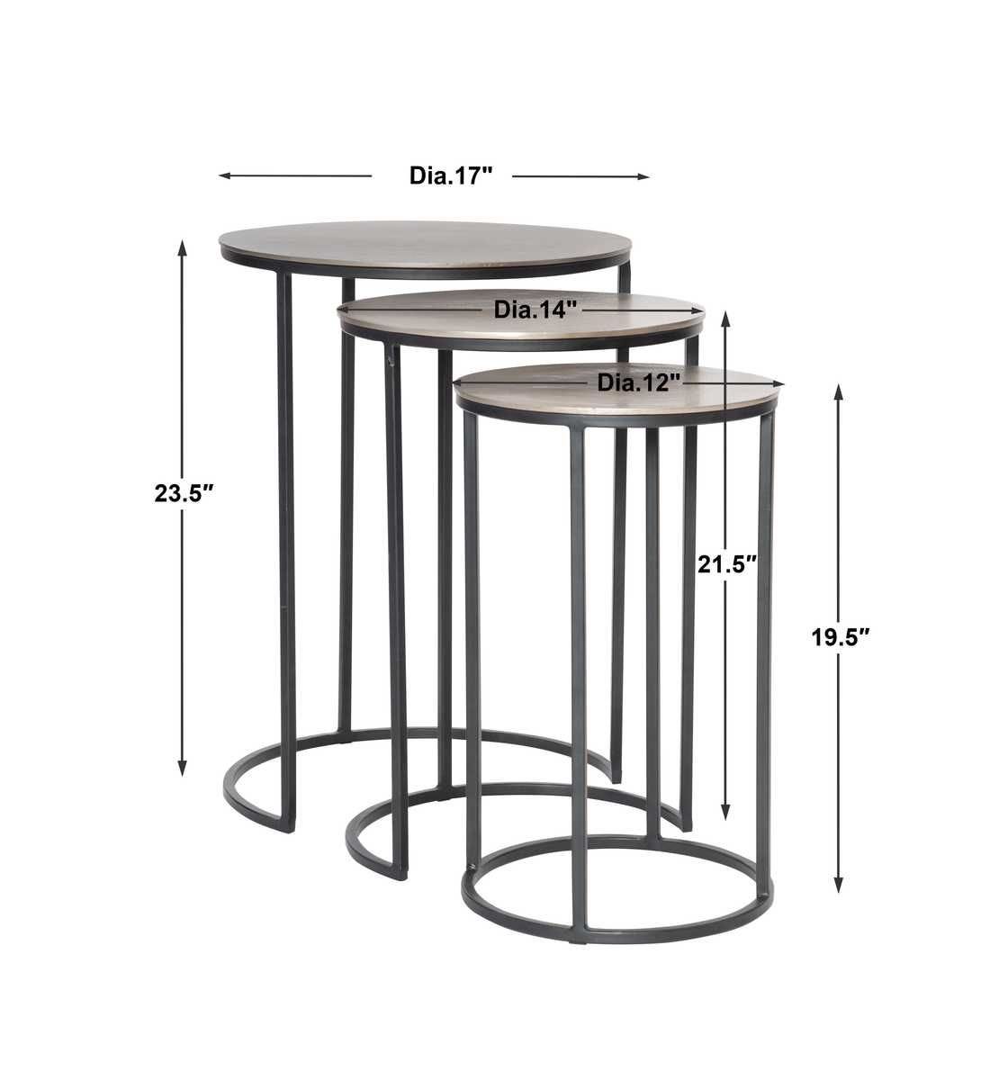 Erik Nesting Tables, S/3 – Furniture by Uttermost | Sutter & Vale