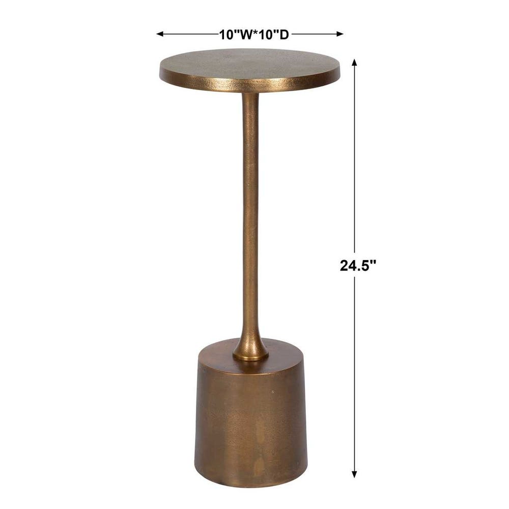 Sanaga Indoor-Outdoor Drink Table, Gold