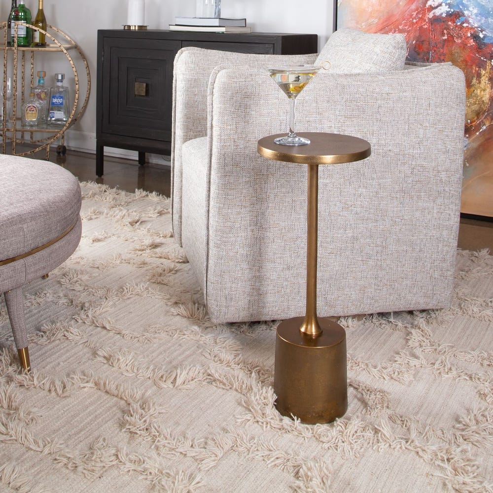 Sanaga Indoor-Outdoor Drink Table, Gold