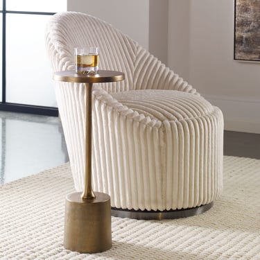 Sanaga Indoor-Outdoor Drink Table, Gold