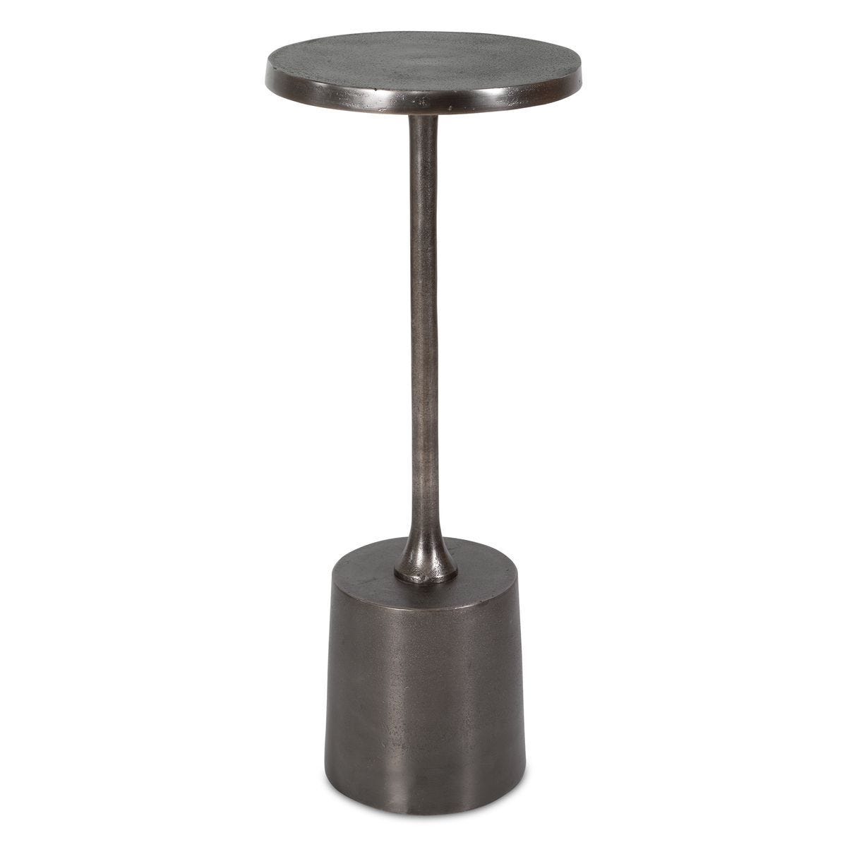 Sanaga Indoor-Outdoor Drink Table, Nickel – Furniture by Uttermost | Sutter & Vale