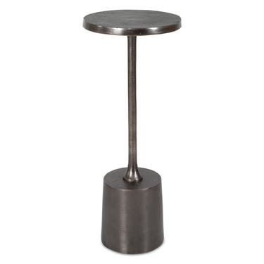 Sanaga Indoor-Outdoor Drink Table, Nickel