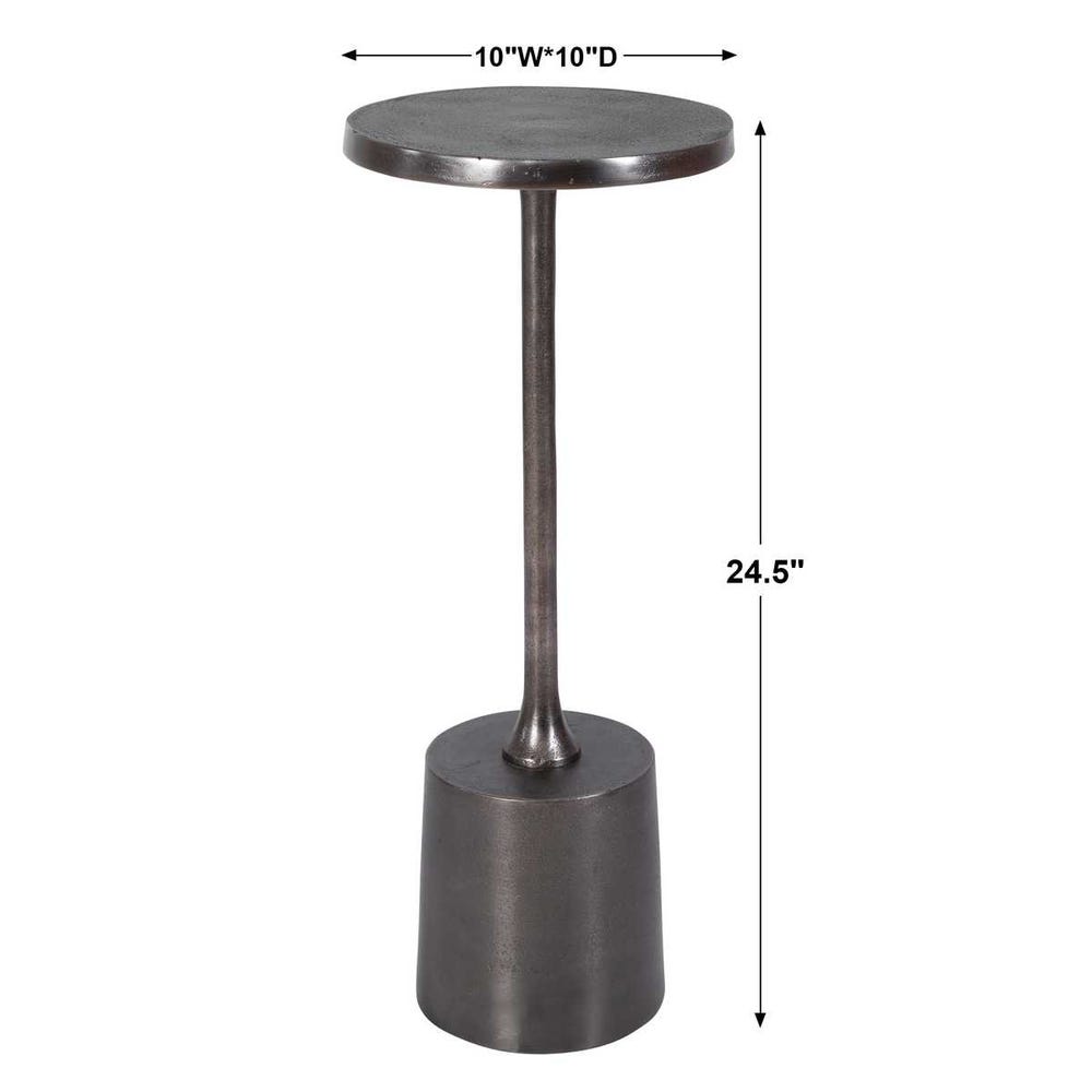 Sanaga Indoor-Outdoor Drink Table, Nickel