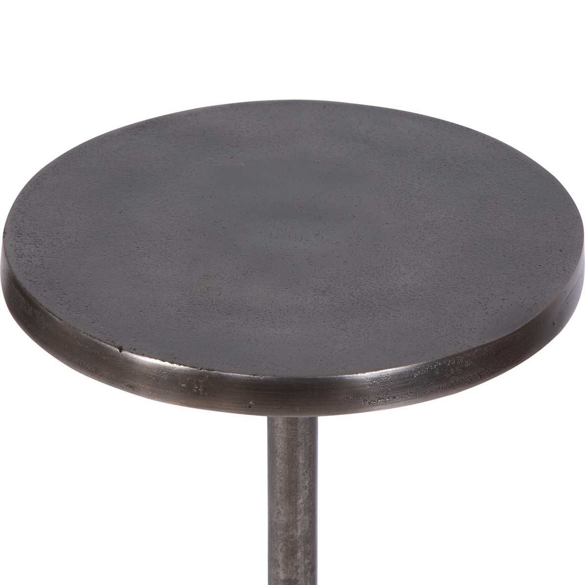 Sanaga Indoor-Outdoor Drink Table, Nickel – Furniture by Uttermost | Sutter & Vale