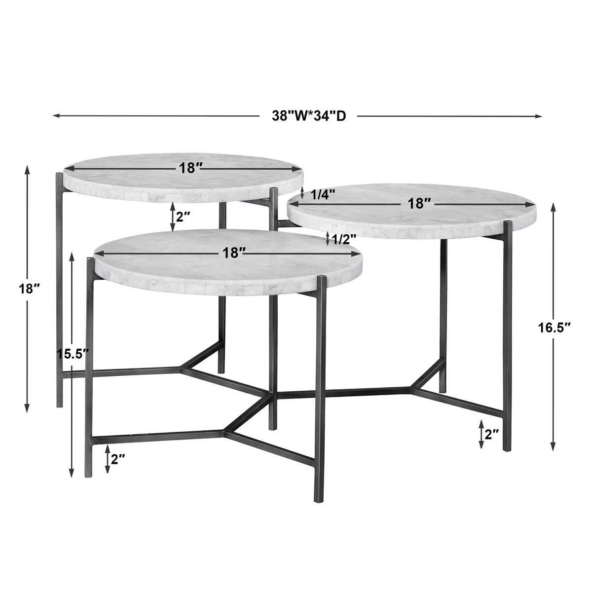 Contarini Coffee Table, 2 Cartons – Furniture by Uttermost | Sutter & Vale