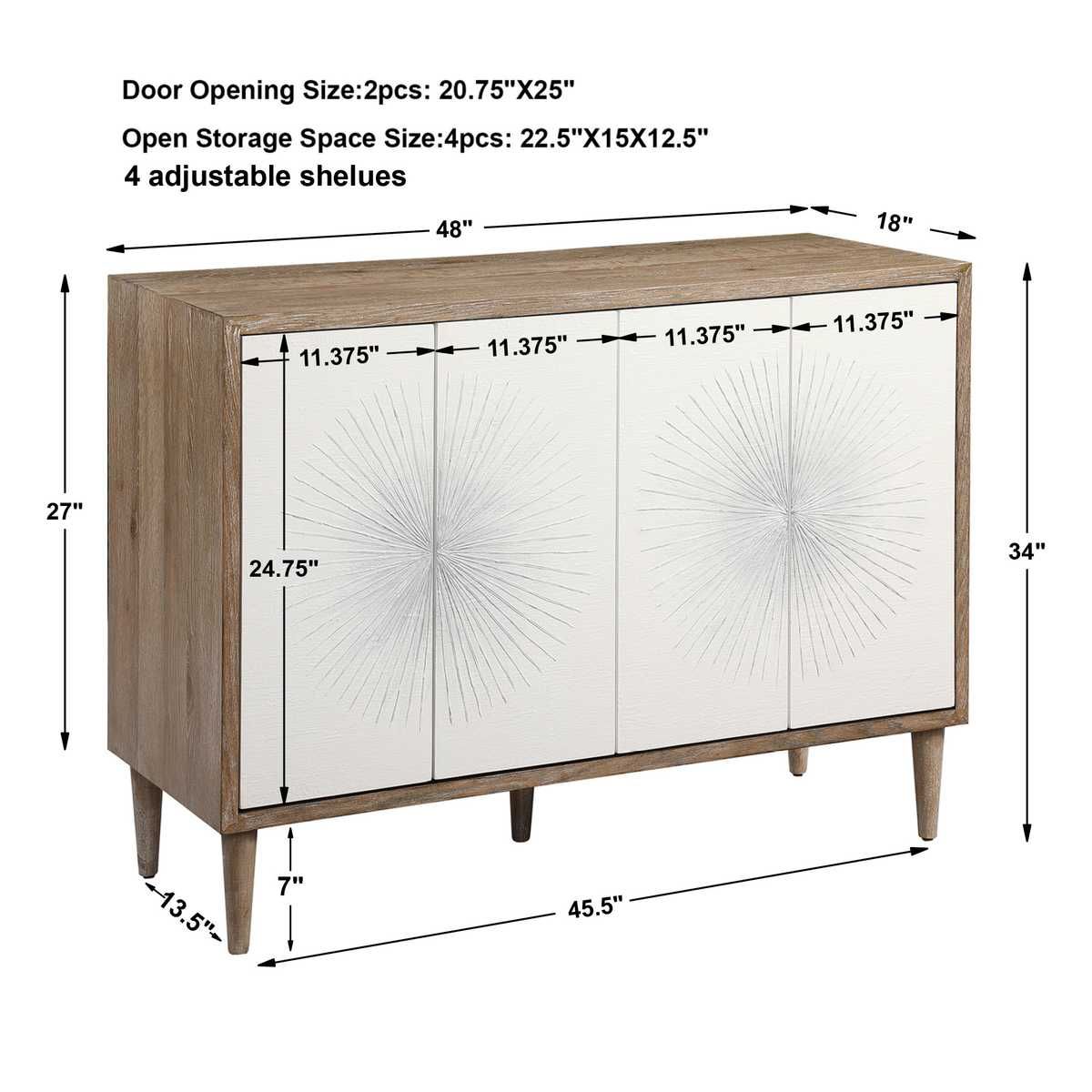 Dani 4 Door Cabinet – Furniture by Uttermost | Sutter & Vale