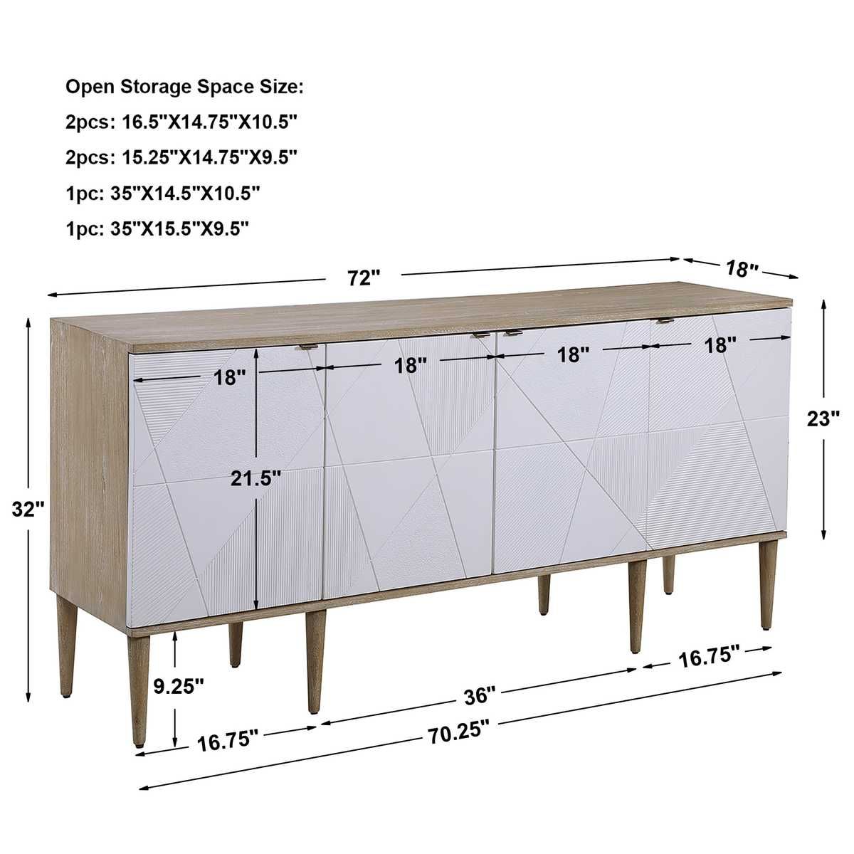 Tightrope 4 Door Cabinet by Uttermost