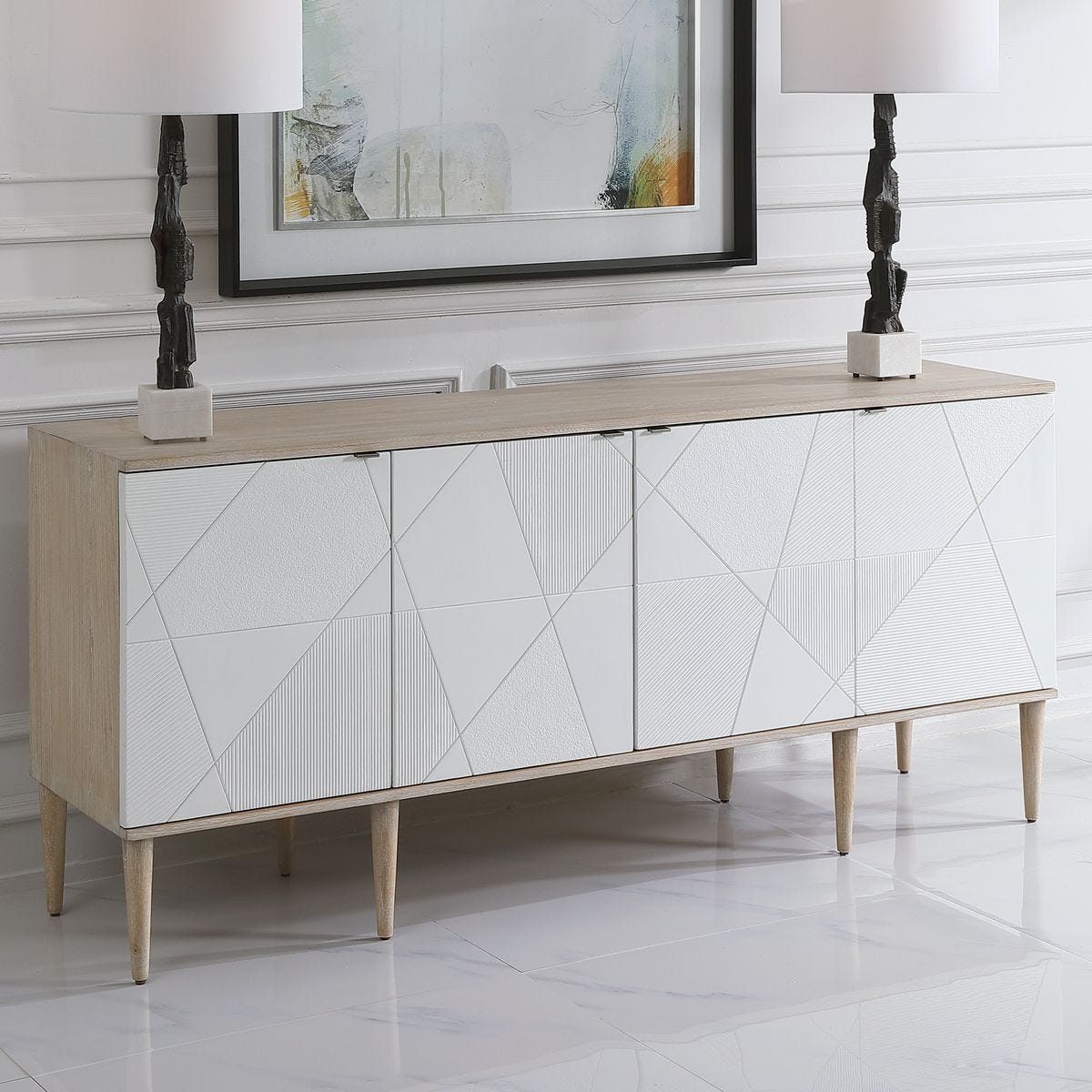 Tightrope 4 Door Cabinet – Furniture by Uttermost | Sutter & Vale