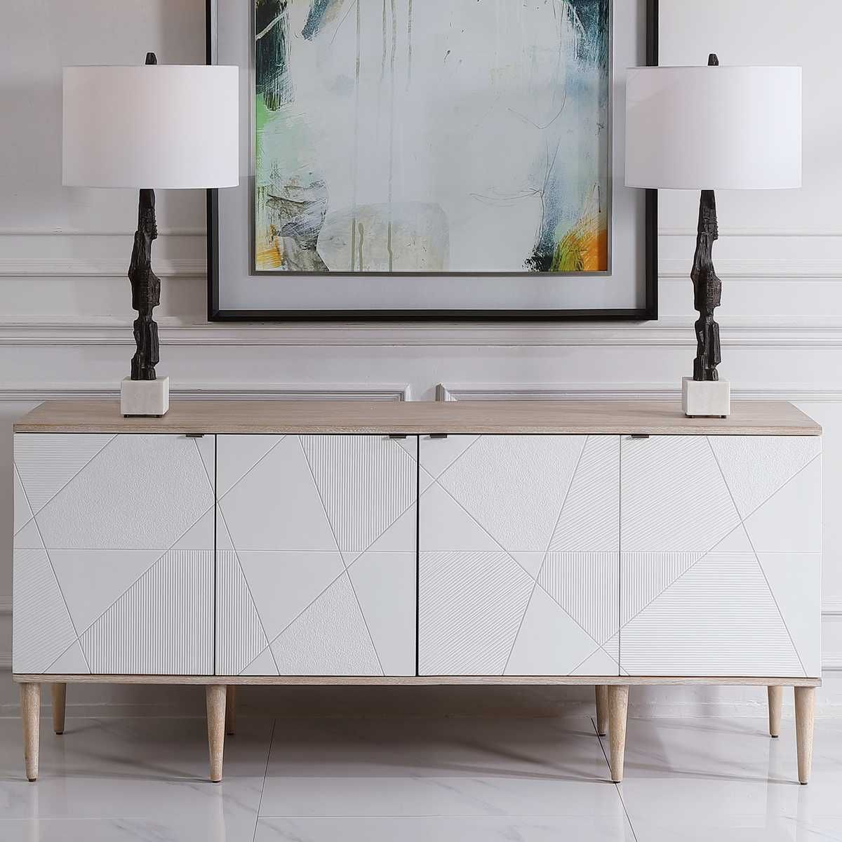 Tightrope 4 Door Cabinet – Furniture by Uttermost | Sutter & Vale