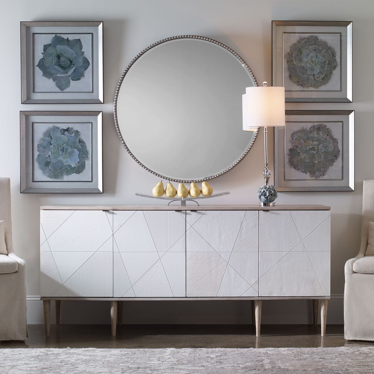 Tightrope 4 Door Cabinet – Furniture by Uttermost | Sutter & Vale