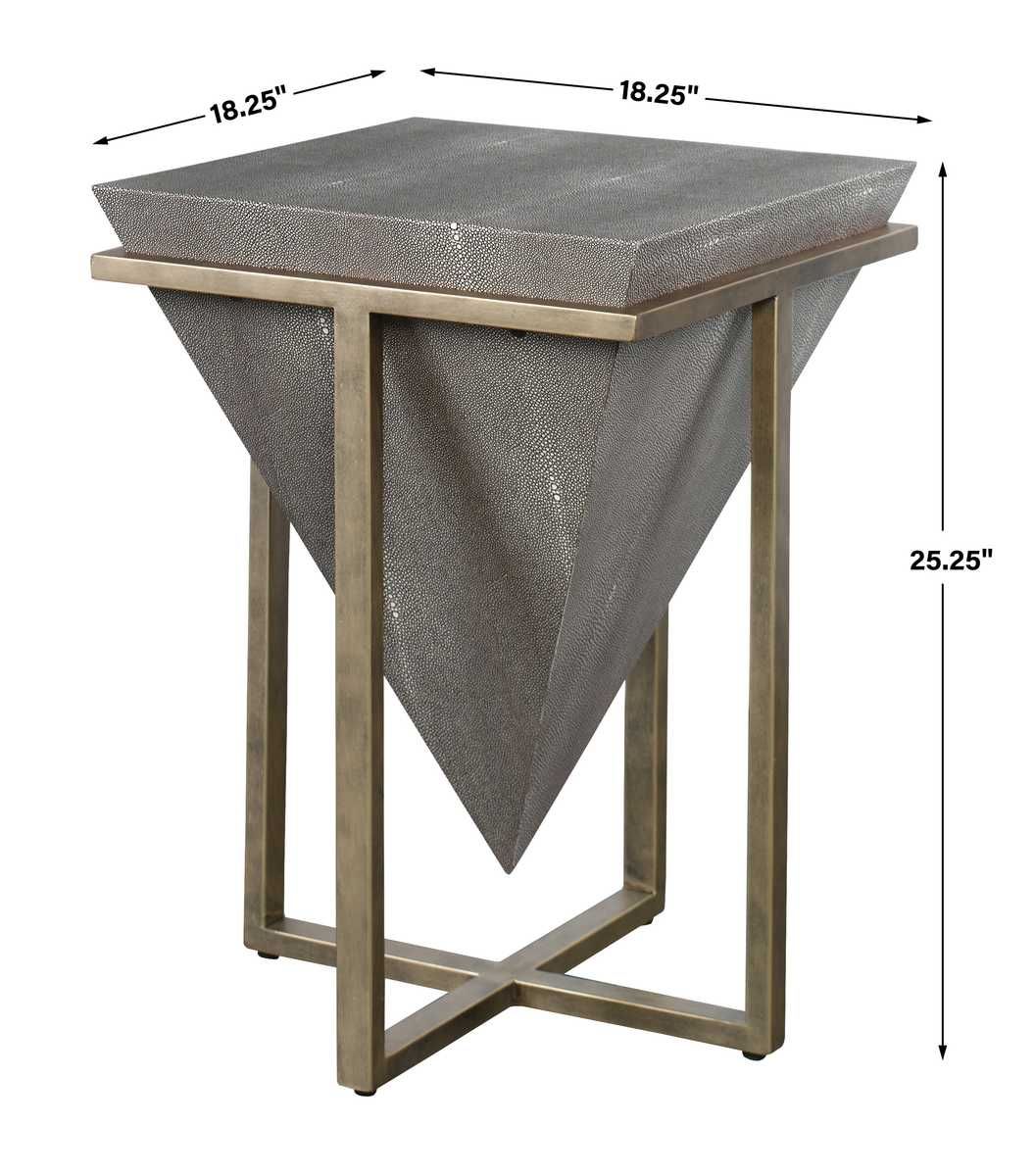 Bertrand Accent Table, Shagreen – Furniture by Uttermost | Sutter & Vale