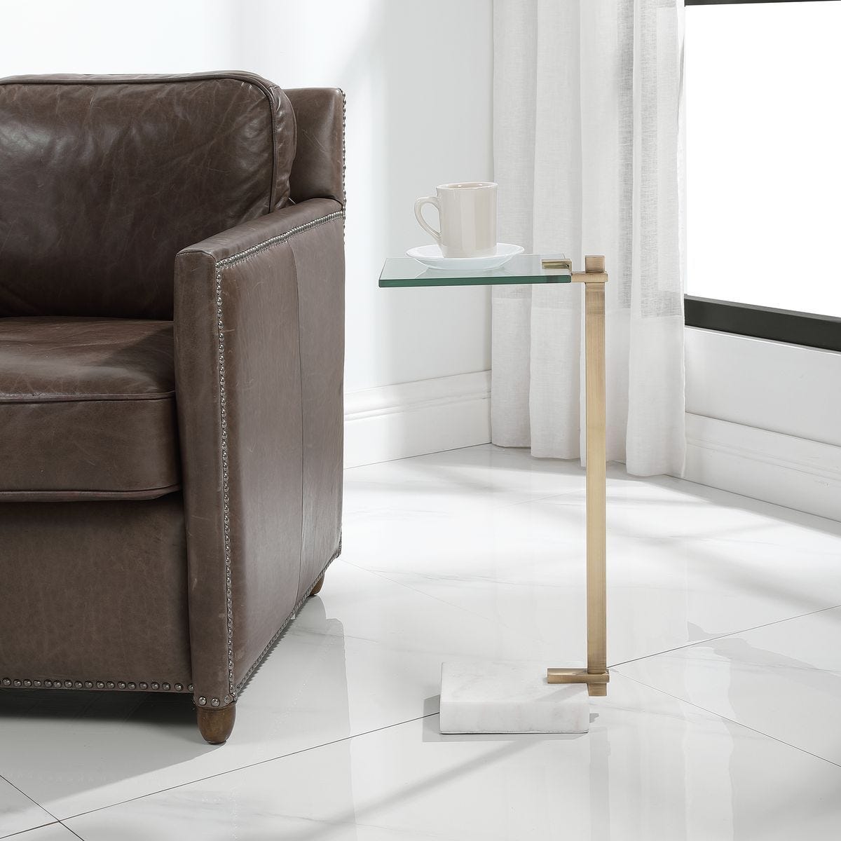 Butler Accent Table, White – Furniture by Uttermost | Sutter & Vale