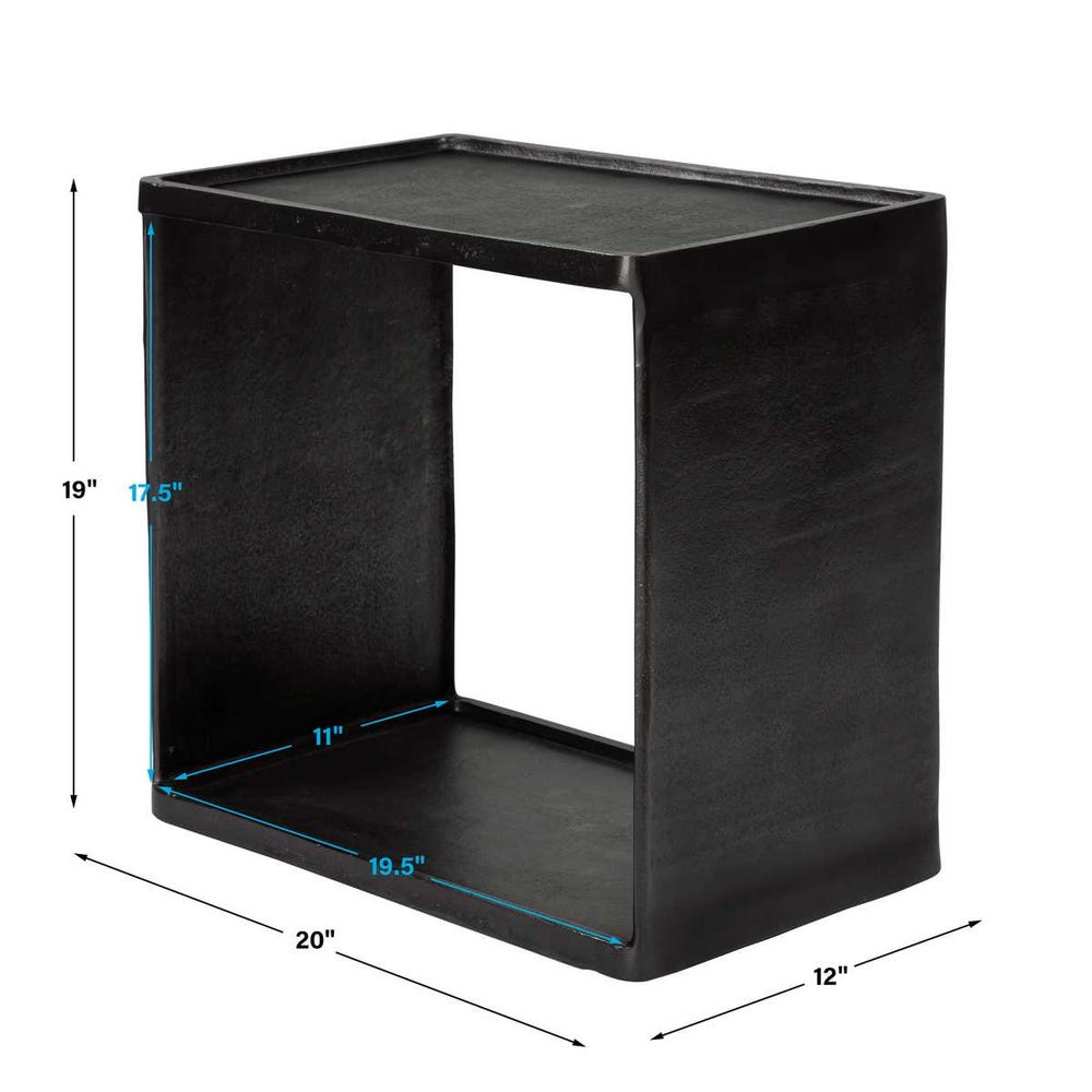 Derwent Side Table, Dark Nickel