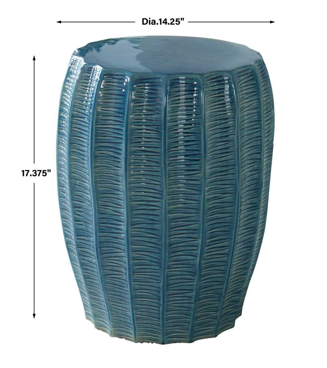 Harbor Garden Stool, Aqua – Furniture by Uttermost | Sutter & Vale