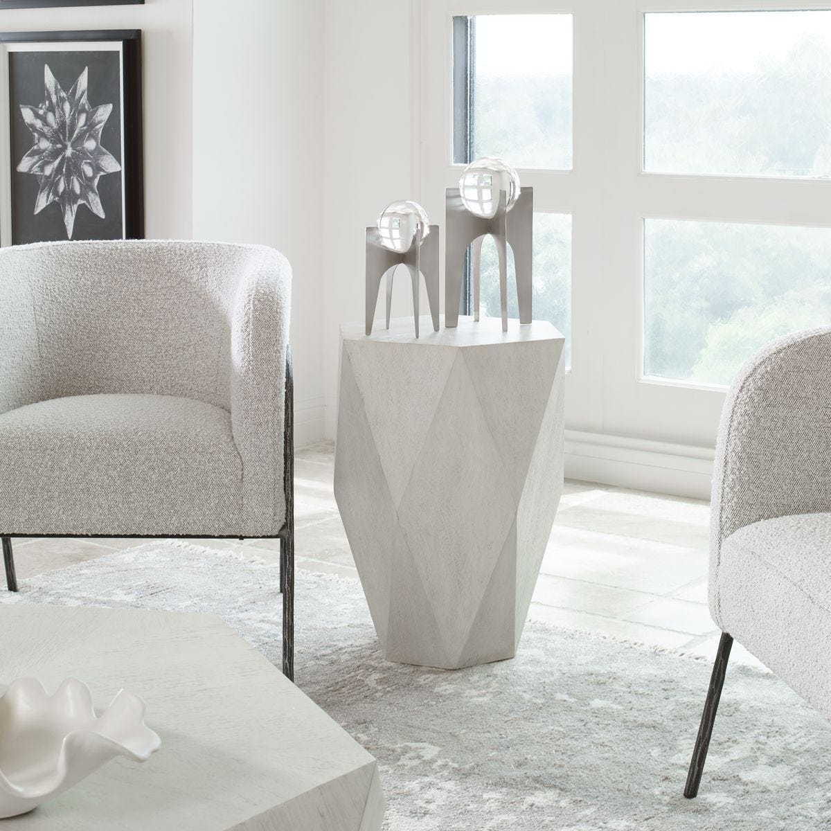 Volker Side Table, White – Furniture by Uttermost | Sutter & Vale