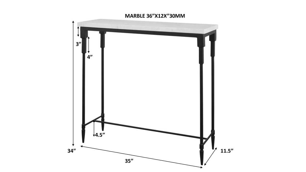 Bourges Console Table, 2 Cartons – Furniture by Uttermost | Sutter & Vale