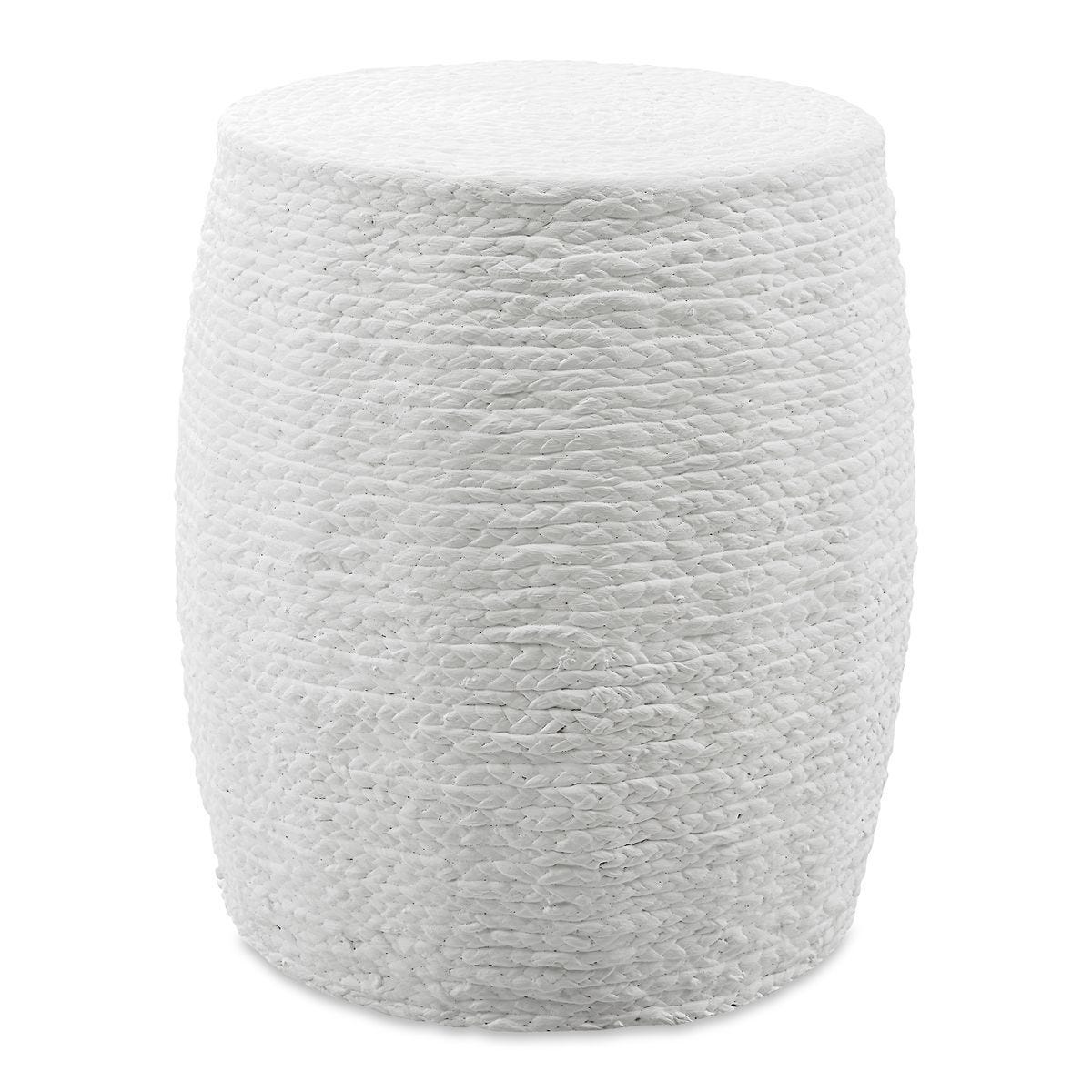 Resort Accent Stool, White – Furniture by Uttermost | Sutter & Vale