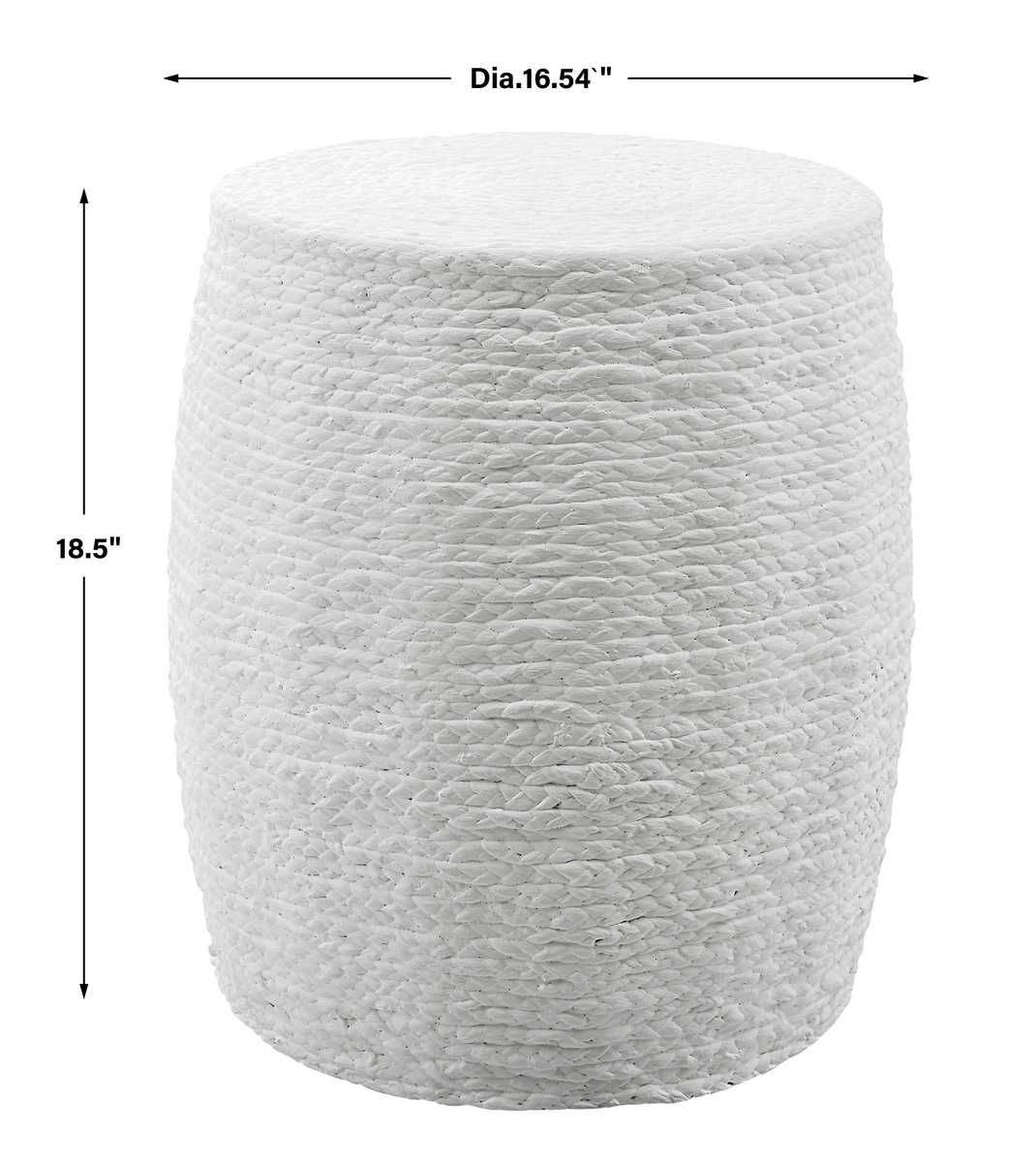Resort Accent Stool, White – Furniture by Uttermost | Sutter & Vale
