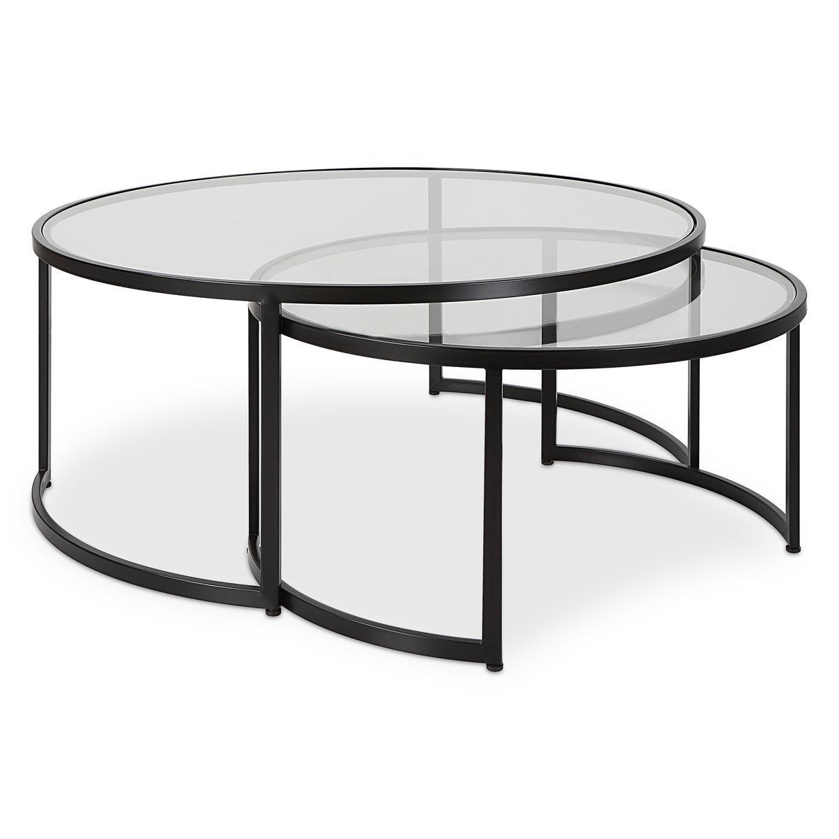 Rhea Nesting Coffee Tables, Black, S/2 – Furniture by Uttermost | Sutter & Vale