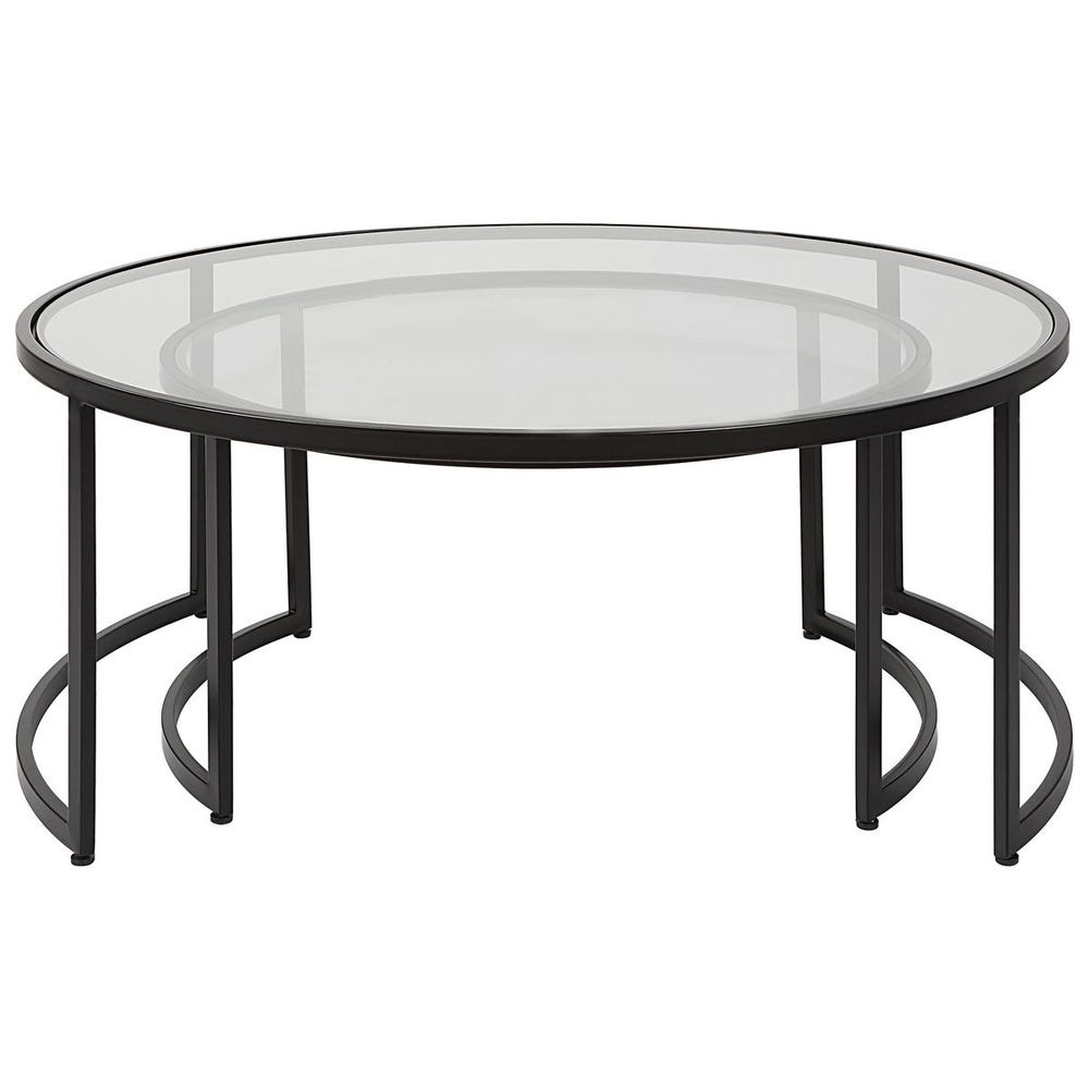 Rhea Nesting Coffee Tables, Black, S/2