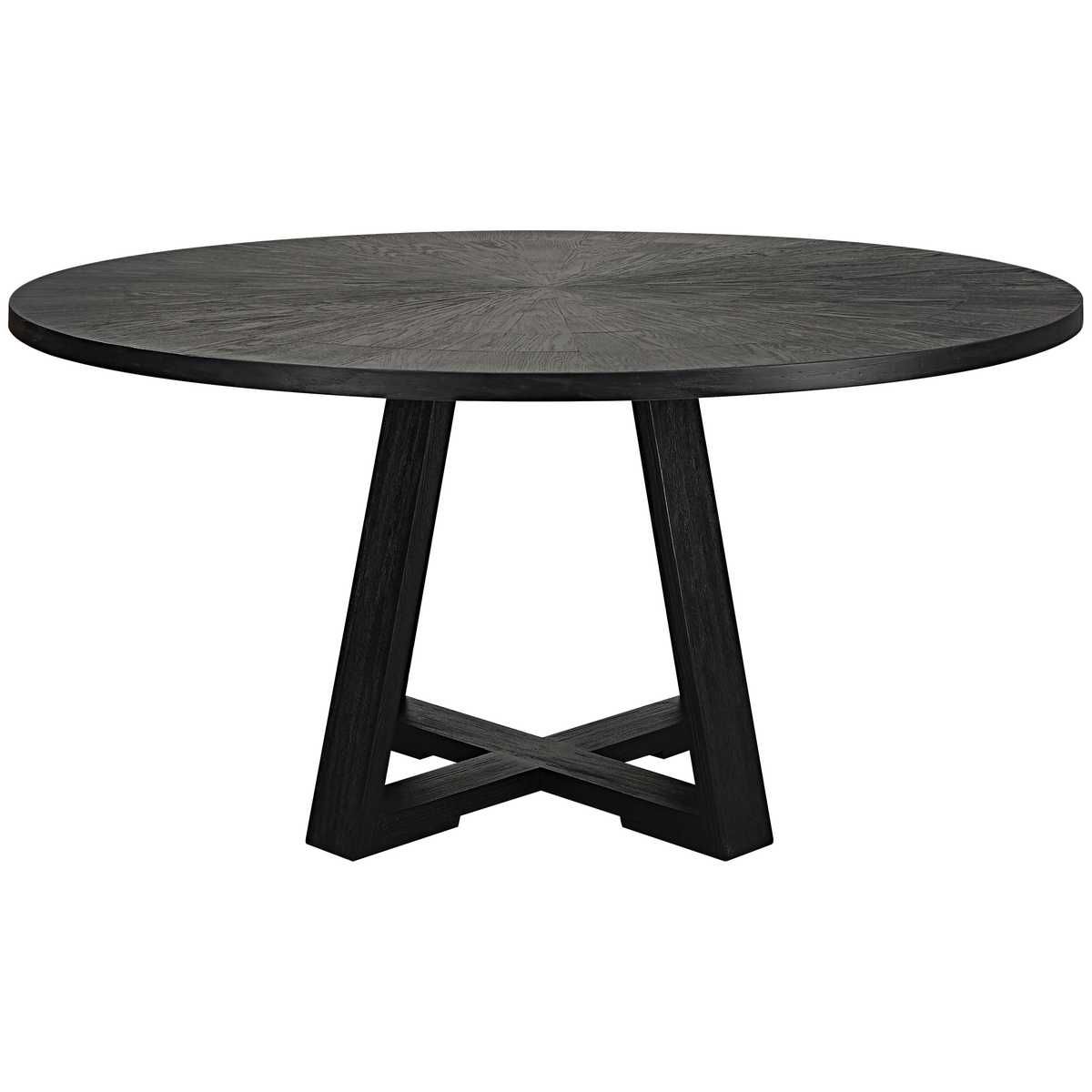 Gidran Dining Table, Black, 2 Cartons – Furniture by Uttermost | Sutter & Vale