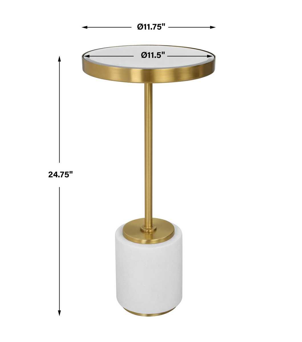 Laurier Drink Table, White – Furniture by Uttermost | Sutter & Vale
