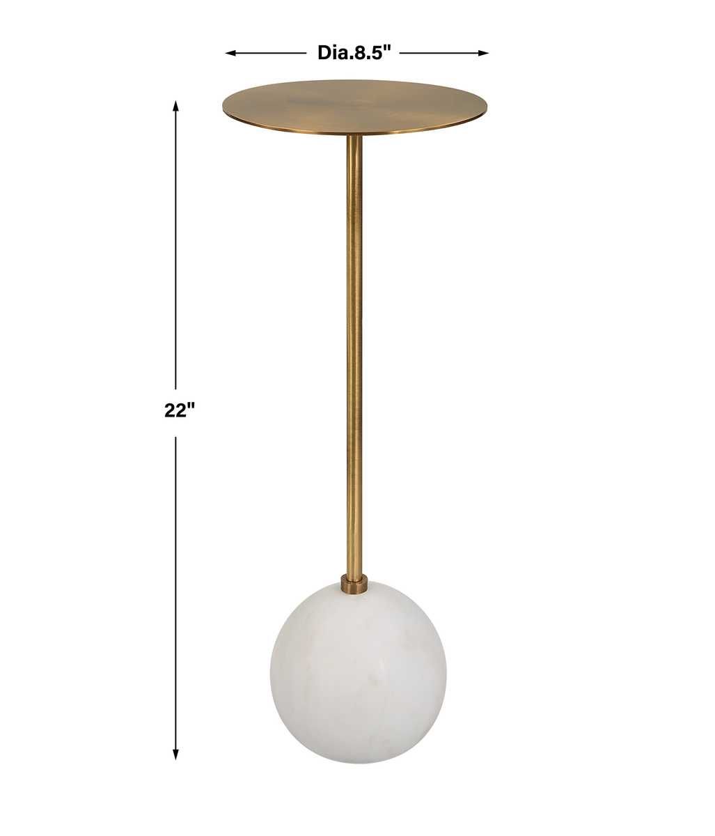 Gimlet Drink Table, White – Furniture by Uttermost | Sutter & Vale