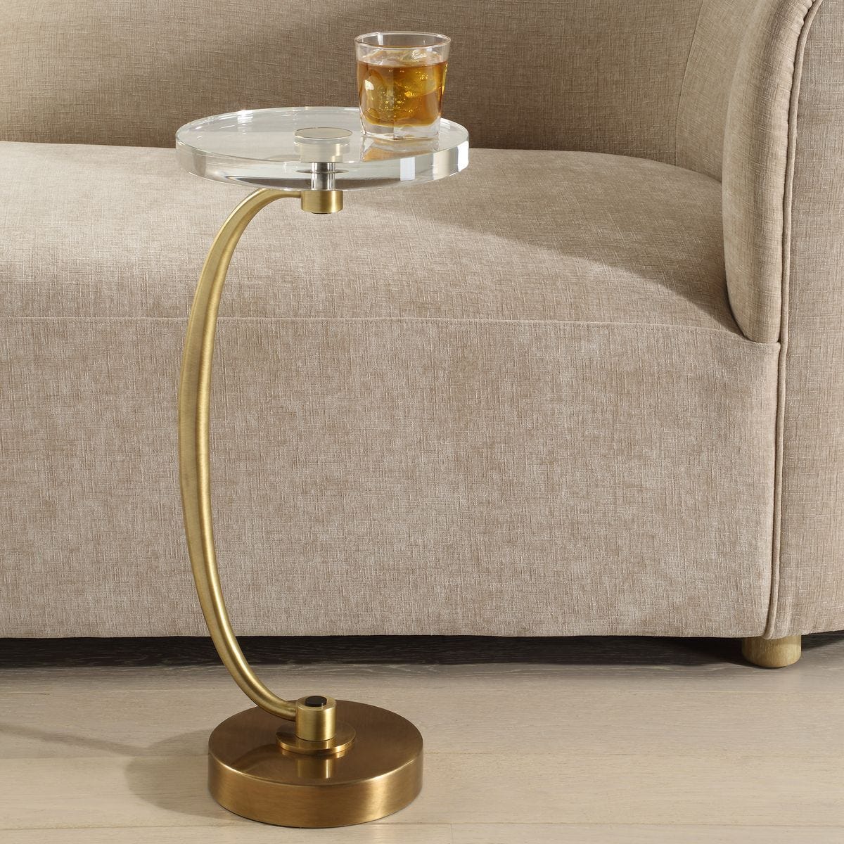 Waveney Drink Table, Brass – Furniture by Uttermost | Sutter & Vale