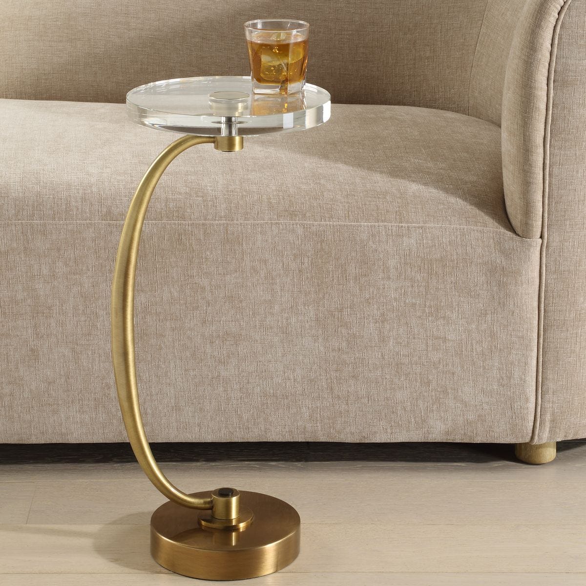 Waveney Drink Table, Brass – Furniture by Uttermost | Sutter & Vale
