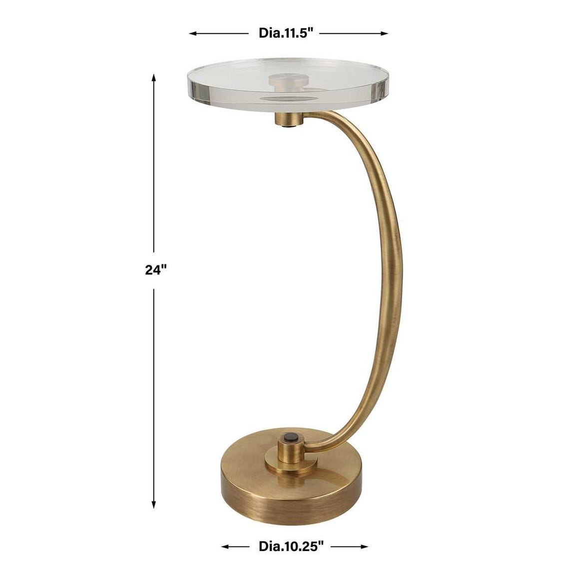 Waveney Drink Table, Brass