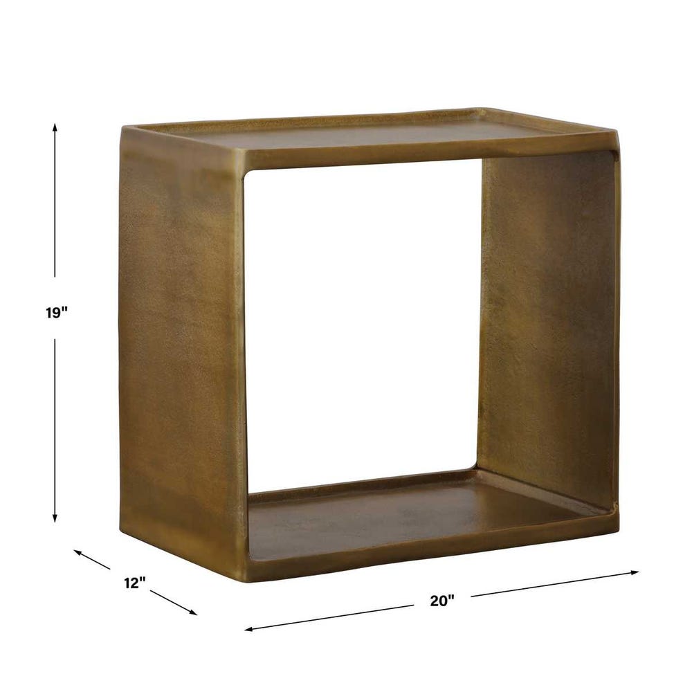 Derwent Side Table, Antique Brass