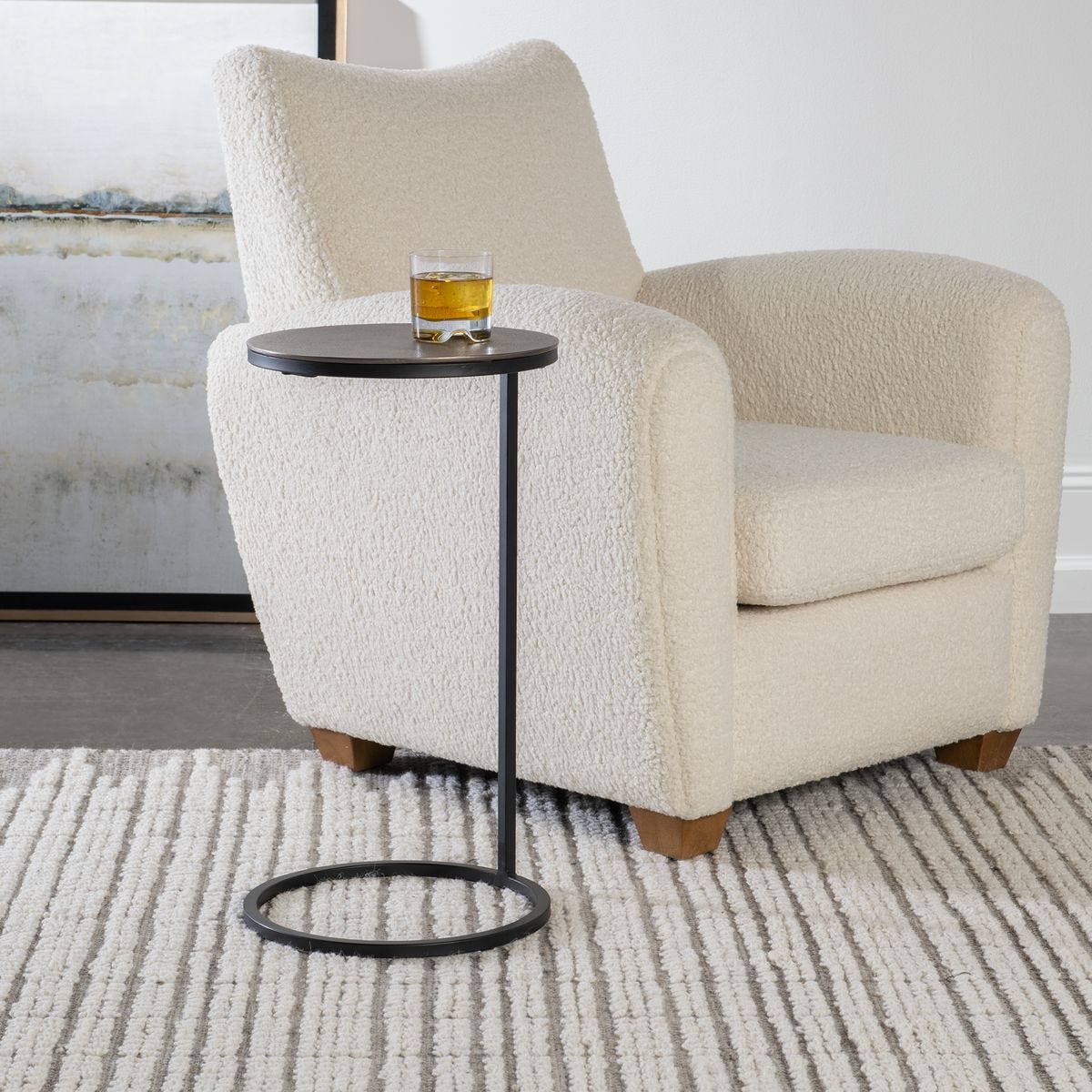Brunei Accent Table, Nickel – Furniture by Uttermost | Sutter & Vale