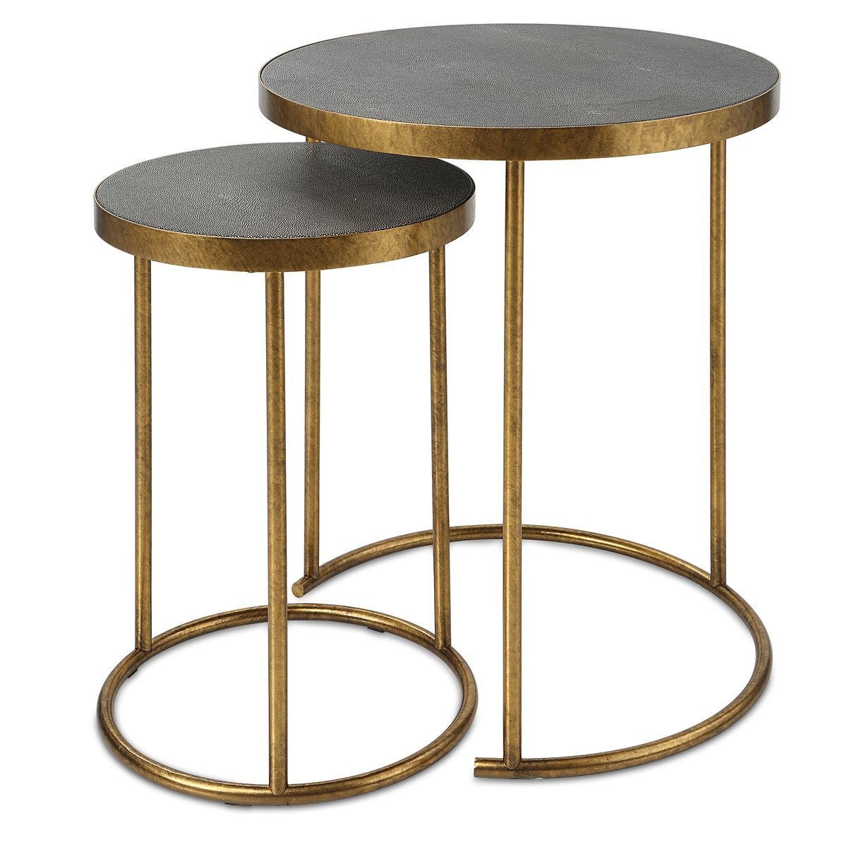 Aragon Nesting Tables, S/2, Gray – Furniture by Uttermost | Sutter & Vale