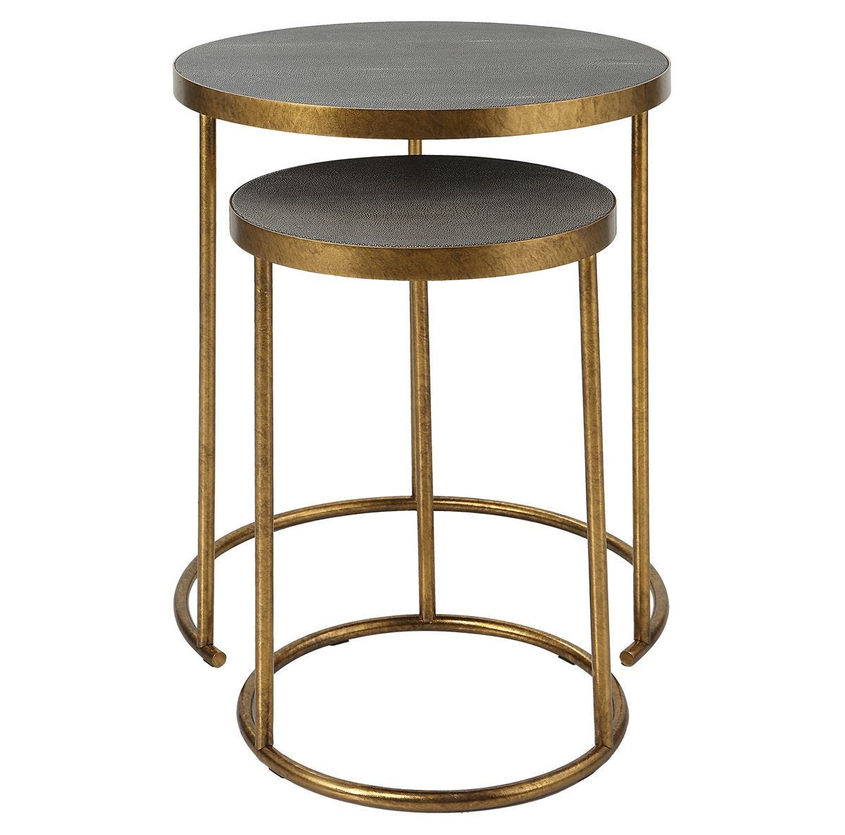 Aragon Nesting Tables, S/2, Gray – Furniture by Uttermost | Sutter & Vale