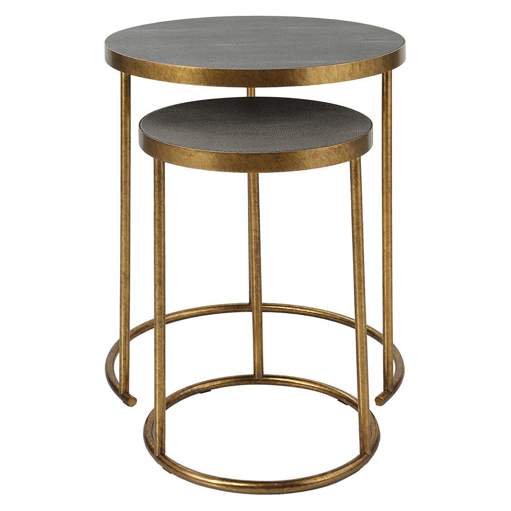 Aragon Nesting Tables, S/2, Gray