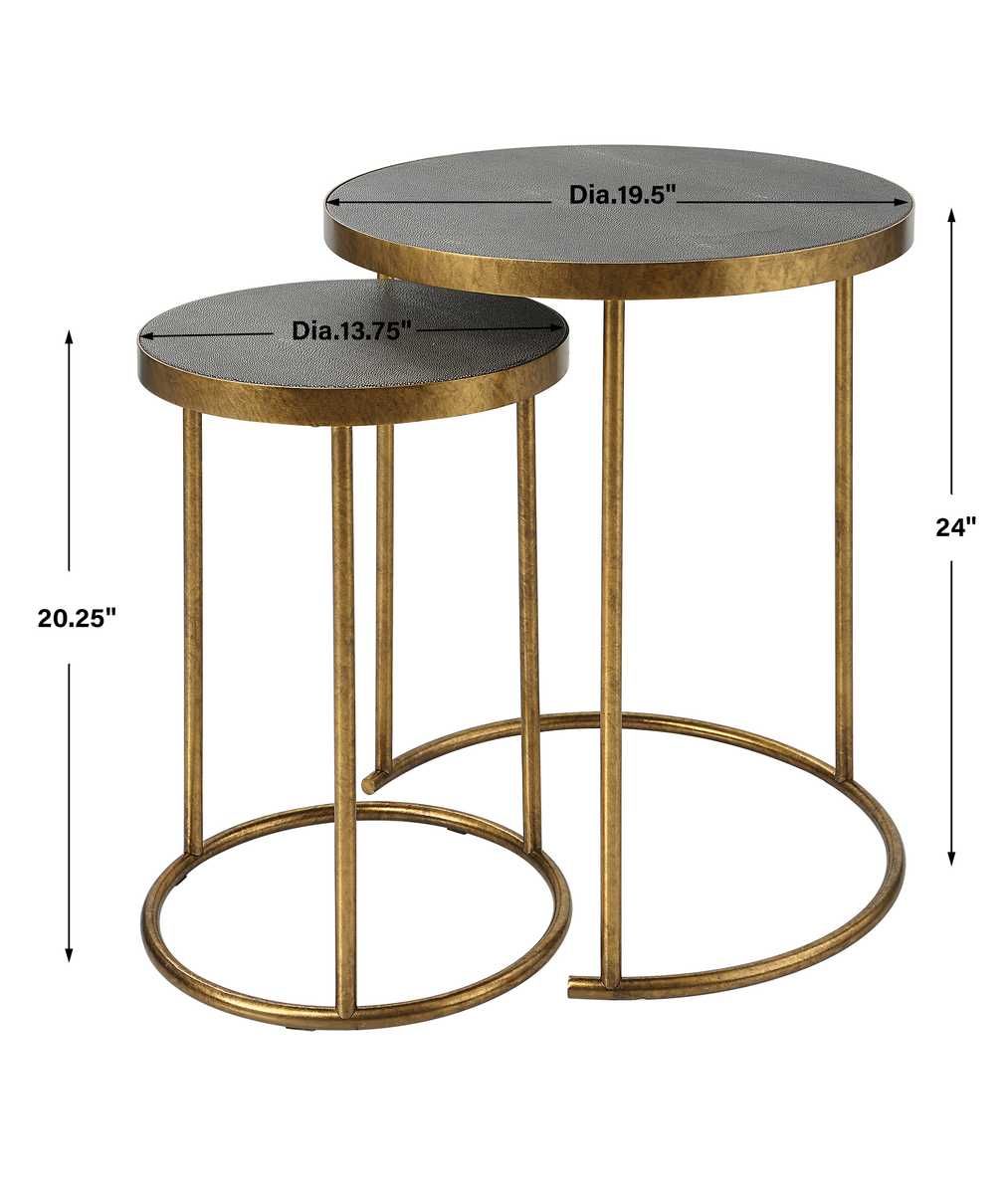 Aragon Nesting Tables, S/2, Gray – Furniture by Uttermost | Sutter & Vale