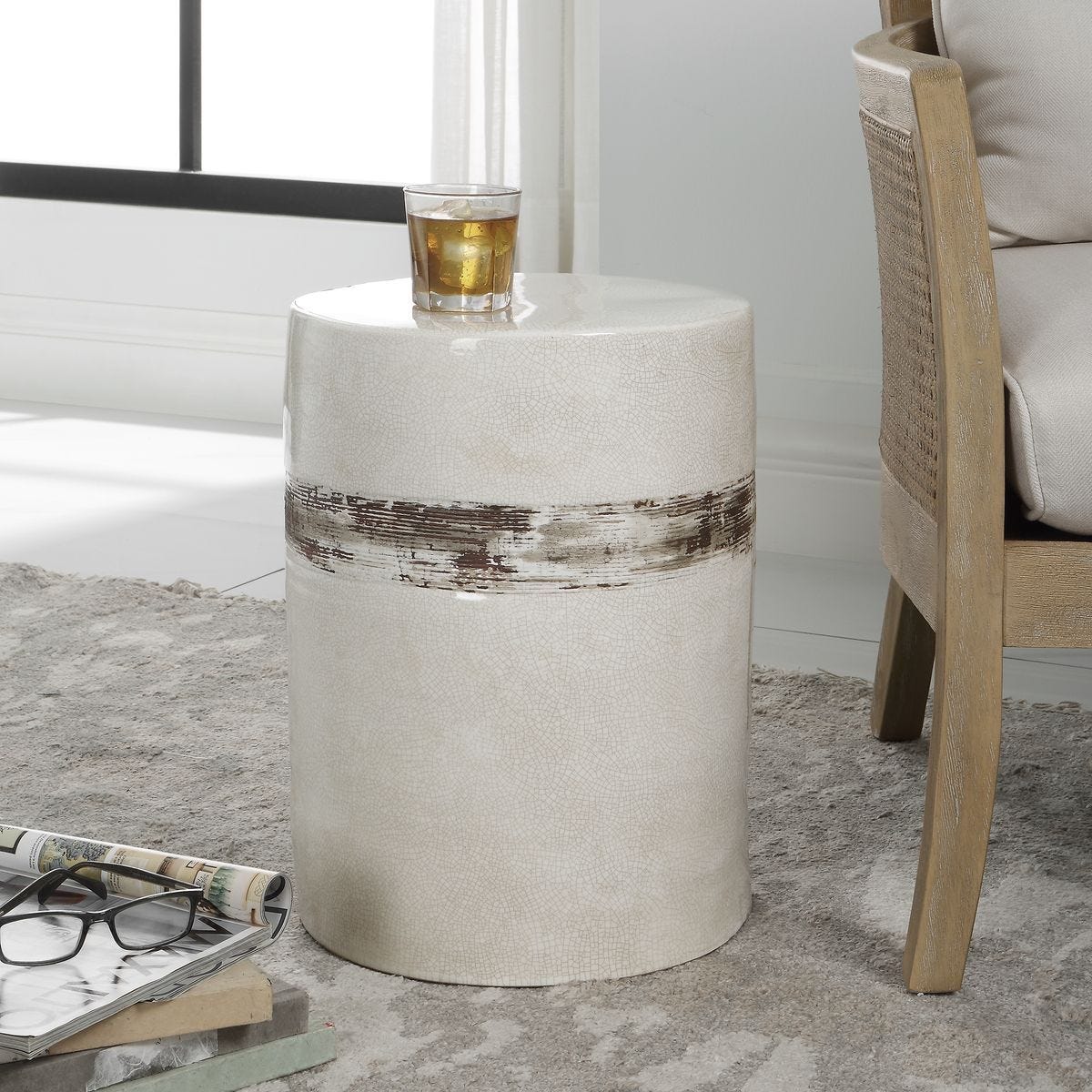 Comanche Garden Stool – Furniture by Uttermost | Sutter & Vale