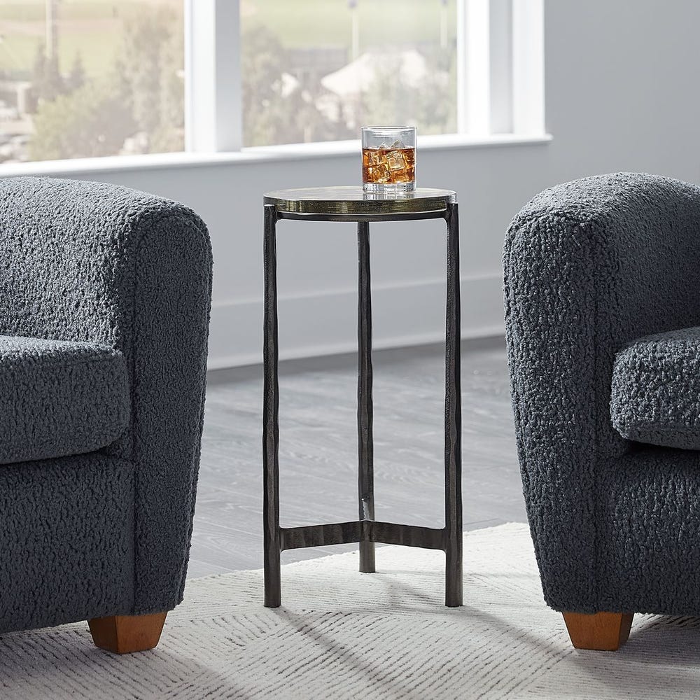 Eternity Indoor-Outdoor Accent Table, Gunmetal