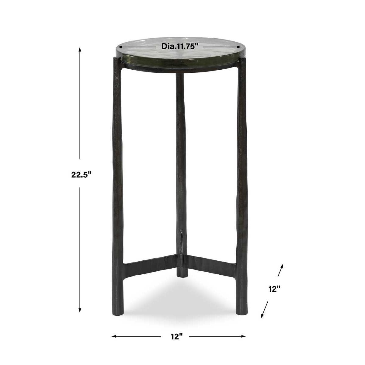 Eternity Indoor-Outdoor Accent Table, Gunmetal