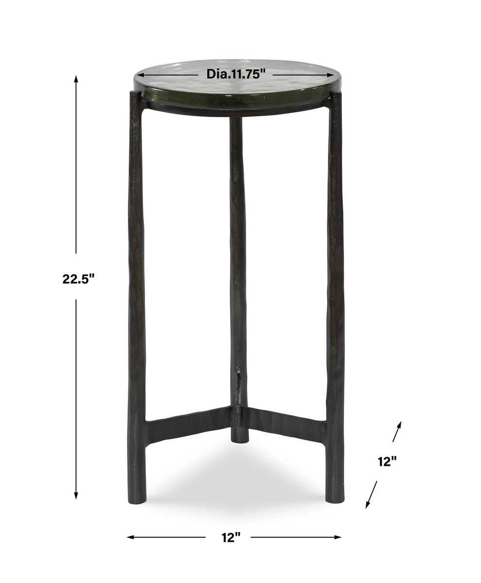 Eternity Indoor-Outdoor Accent Table, Gunmetal – Furniture by Uttermost | Sutter & Vale