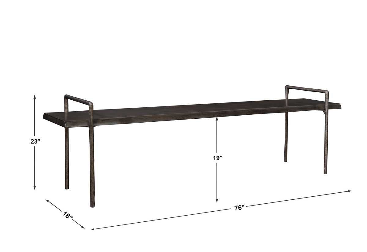 Chandos Bench – Furniture by Uttermost | Sutter & Vale
