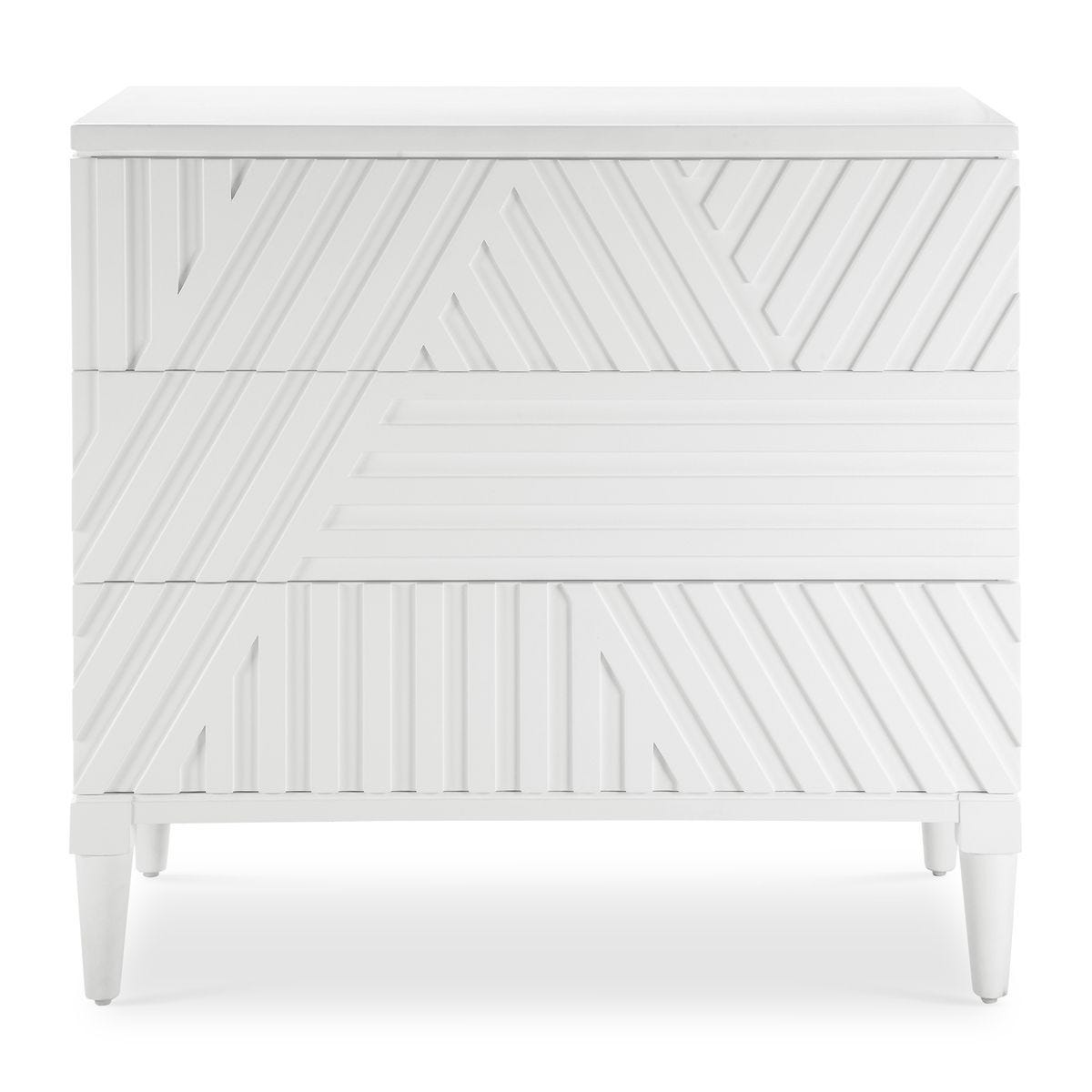 Colby 3 Drawer Chest, White – Furniture by Uttermost | Sutter & Vale